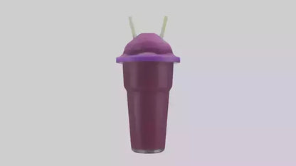 3D model Grape slushie model VR / AR / low-poly