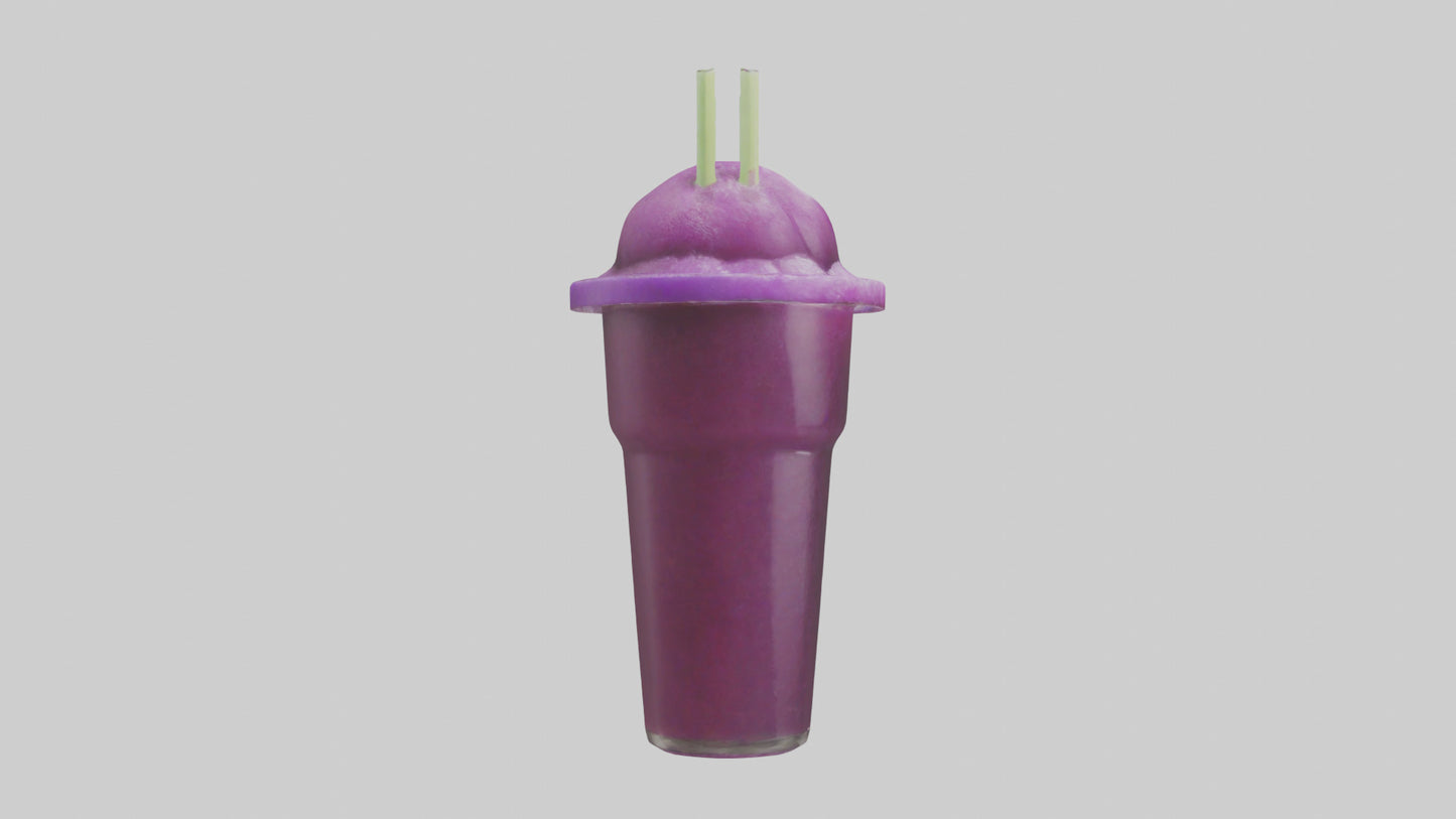 3D model Grape slushie model VR / AR / low-poly