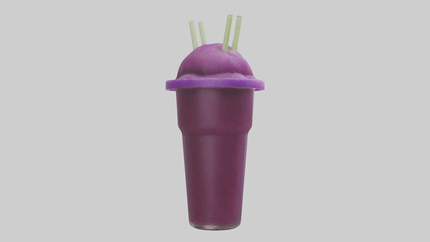 3D model Grape slushie model VR / AR / low-poly