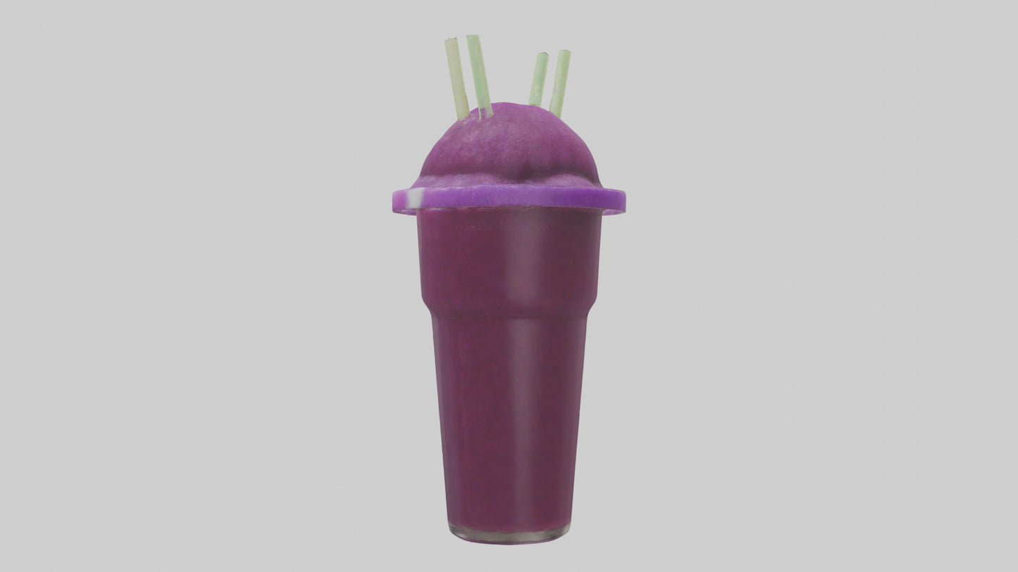 3D model Grape slushie model VR / AR / low-poly