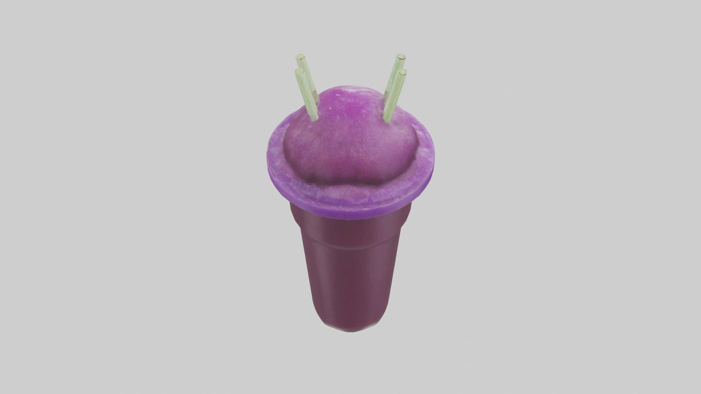3D model Grape slushie model VR / AR / low-poly