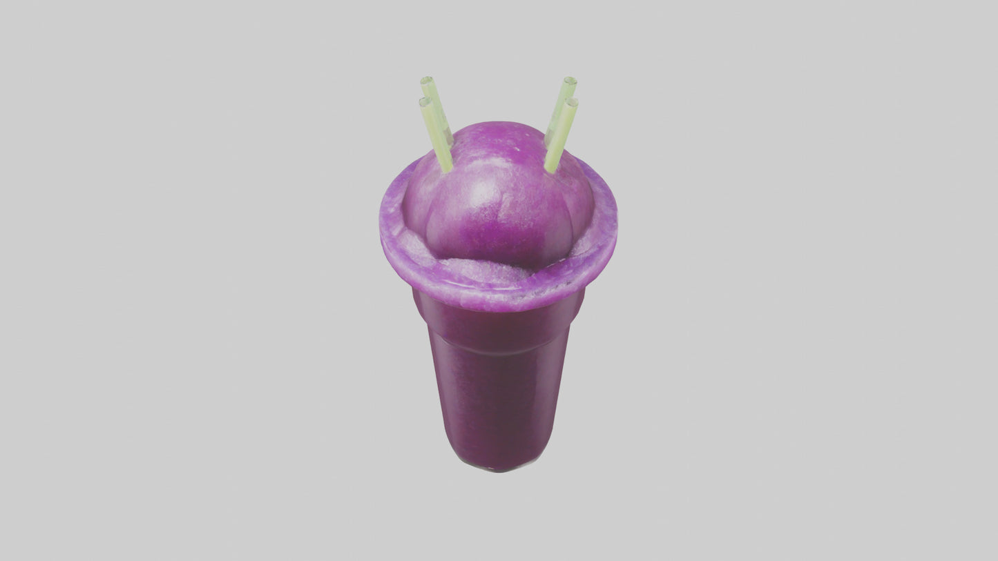 3D model Grape slushie model VR / AR / low-poly