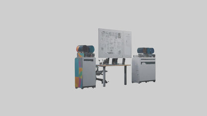 3D model Graphic Design Room VR / AR / low-poly