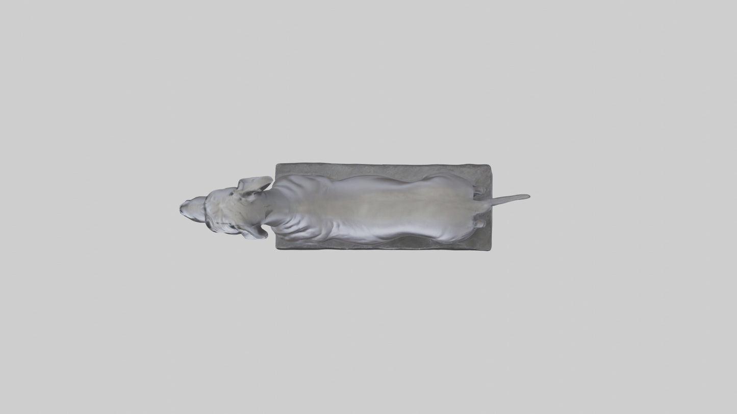 3D model Great Dane statue model VR / AR / low-poly