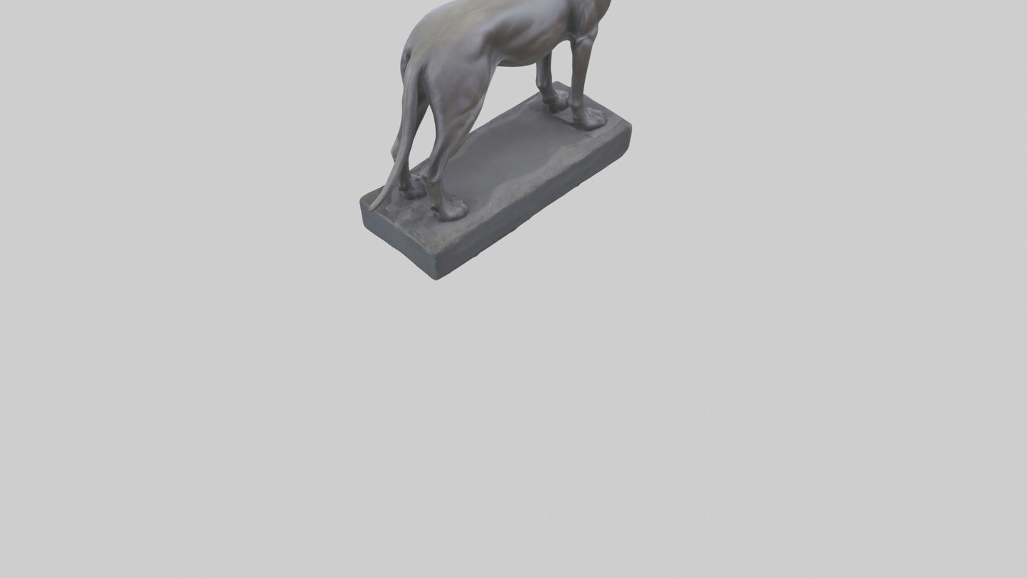 3D model Great Dane statue model VR / AR / low-poly