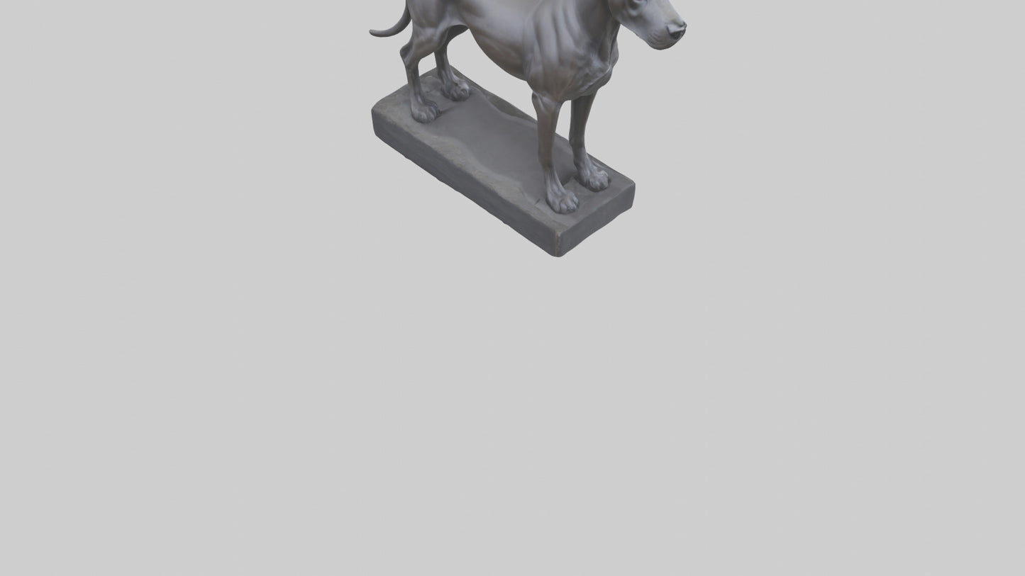 3D model Great Dane statue model VR / AR / low-poly