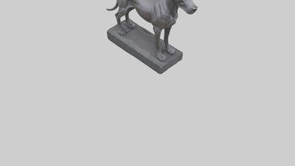 3D model Great Dane statue model VR / AR / low-poly