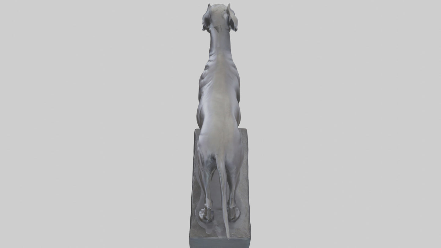 3D model Great Dane statue model VR / AR / low-poly