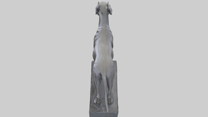 3D model Great Dane statue model VR / AR / low-poly