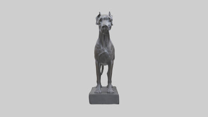 3D model Great Dane statue model VR / AR / low-poly