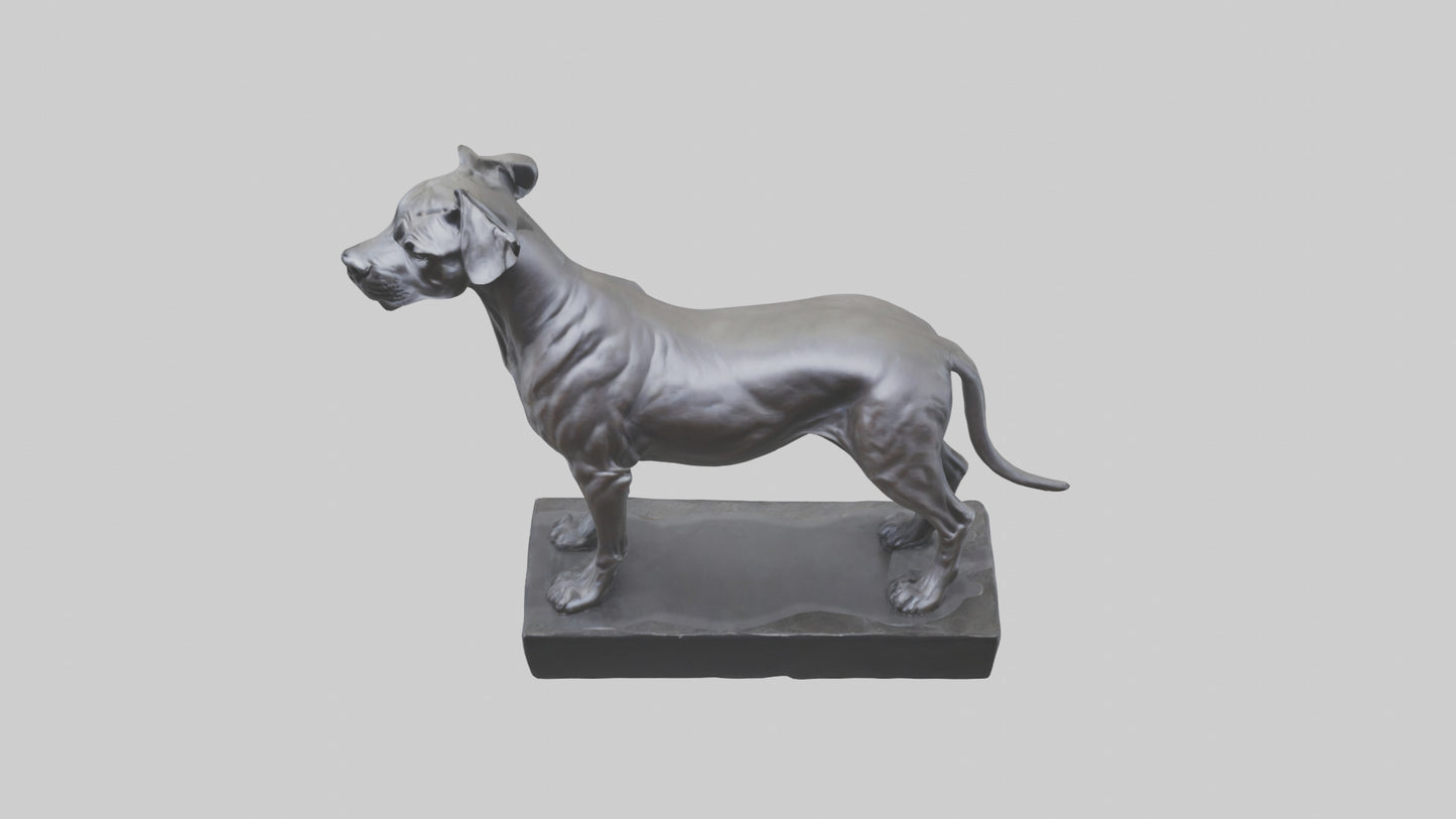 3D model Great Dane statue model VR / AR / low-poly