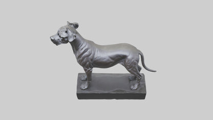 3D model Great Dane statue model VR / AR / low-poly