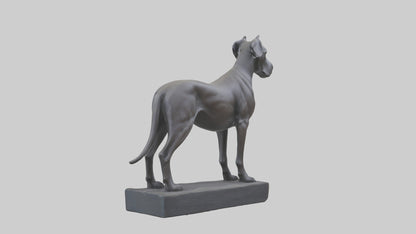 3D model Great Dane statue model VR / AR / low-poly