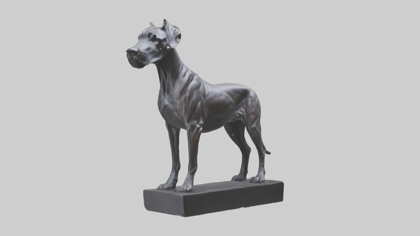 3D model Great Dane statue model VR / AR / low-poly
