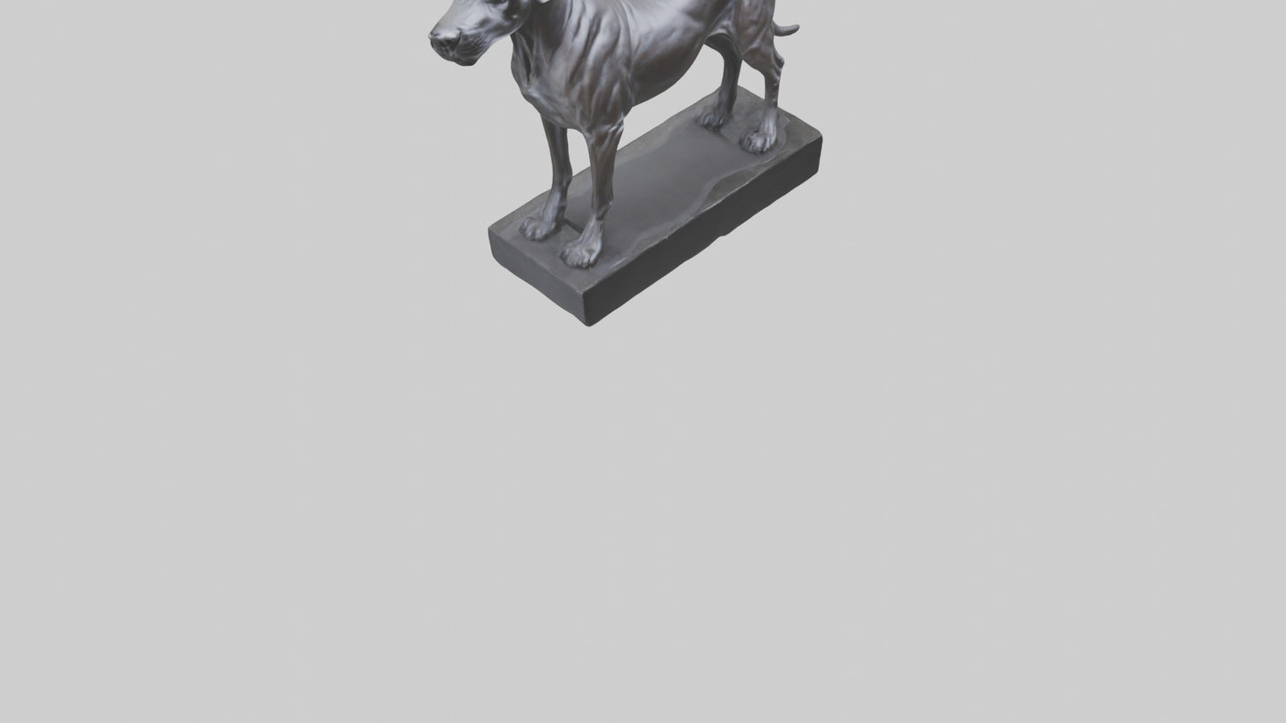 3D model Great Dane statue model VR / AR / low-poly