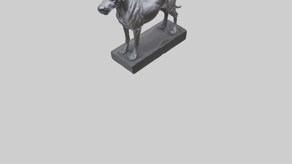 3D model Great Dane statue model VR / AR / low-poly