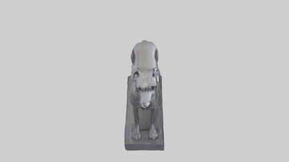 3D model Great Dane statue model VR / AR / low-poly