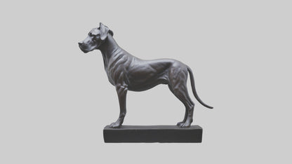 3D model Great Dane statue model VR / AR / low-poly