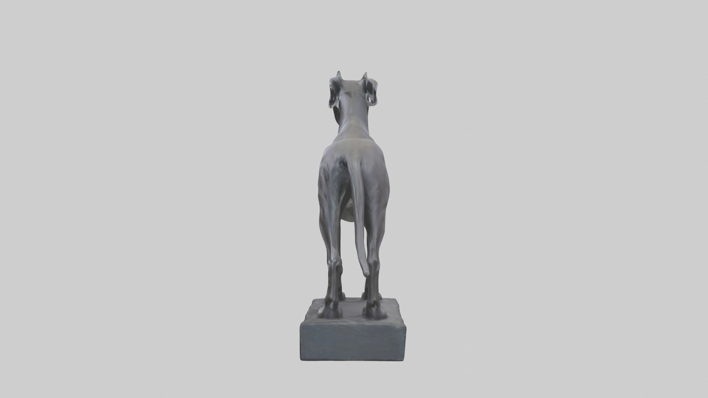 3D model Great Dane statue model VR / AR / low-poly