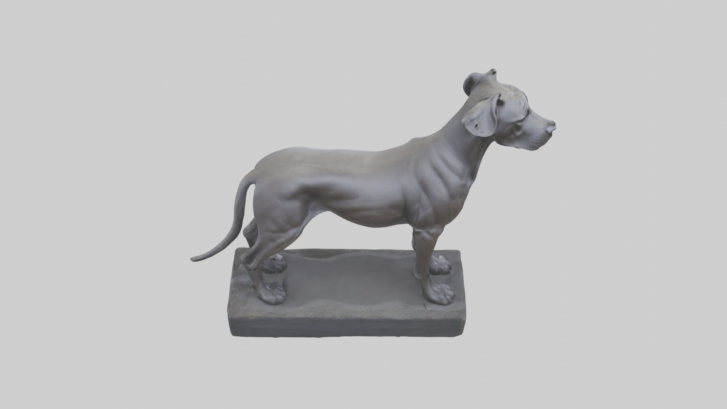 3D model Great Dane statue model VR / AR / low-poly