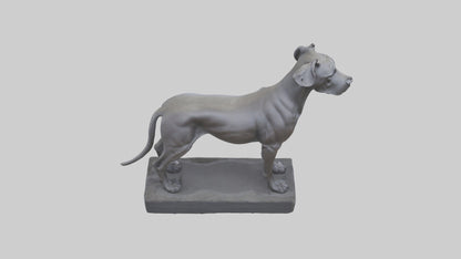 3D model Great Dane statue model VR / AR / low-poly