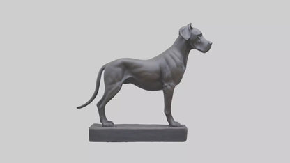3D model Great Dane statue model VR / AR / low-poly