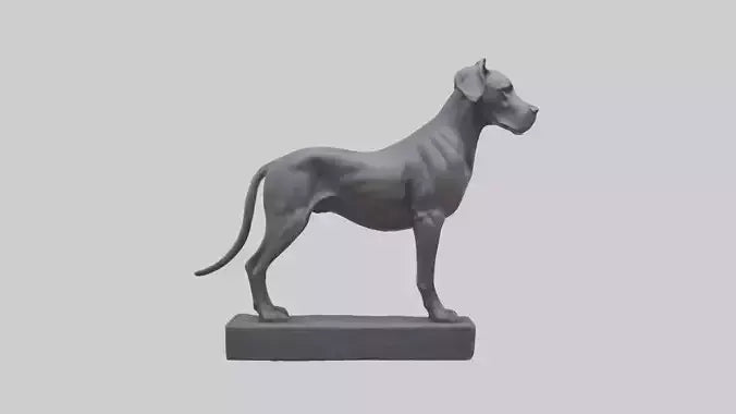 3D model Great Dane statue model VR / AR / low-poly