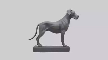3D model Great Dane statue model VR / AR / low-poly