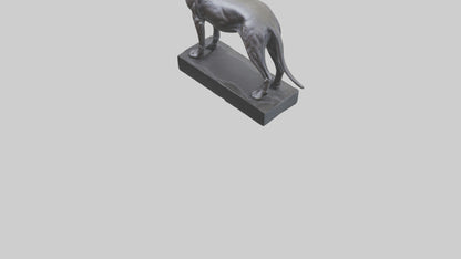 3D model Great Dane statue model VR / AR / low-poly