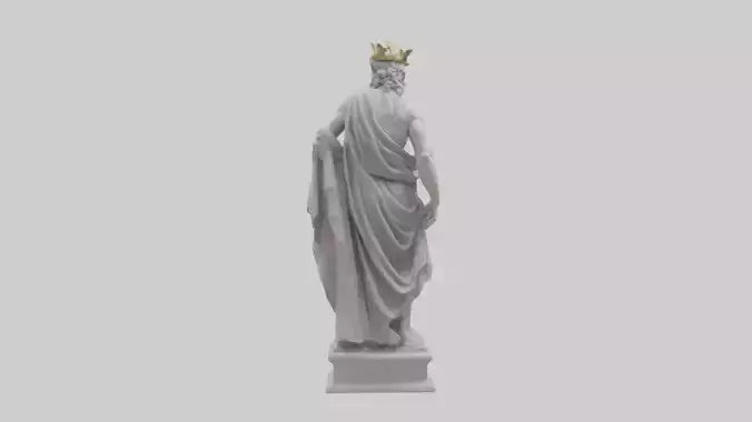 3D model Greek God statue model VR / AR / low-poly