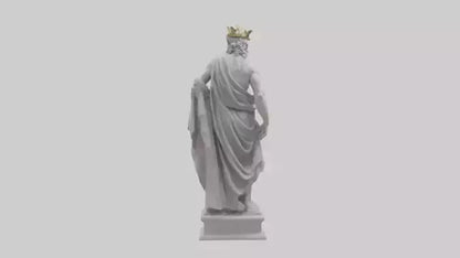3D model Greek God statue model VR / AR / low-poly