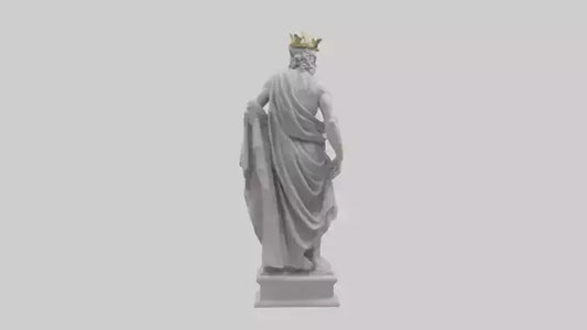 3D model Greek God statue model VR / AR / low-poly