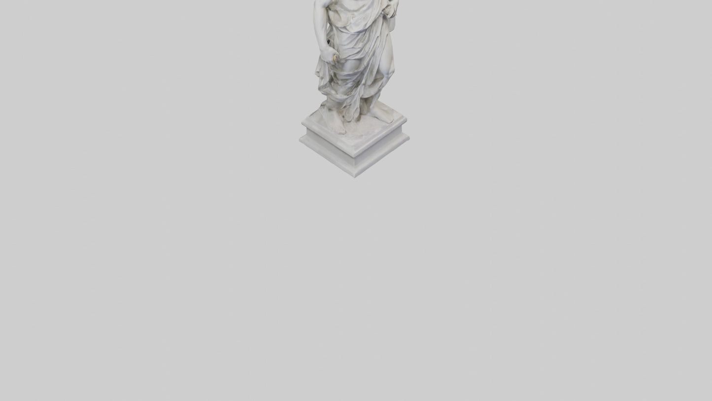 3D model Greek God statue model VR / AR / low-poly