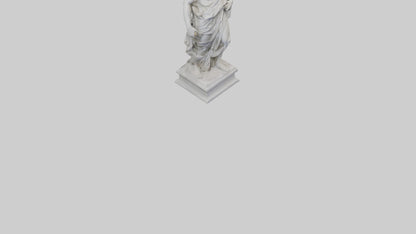 3D model Greek God statue model VR / AR / low-poly
