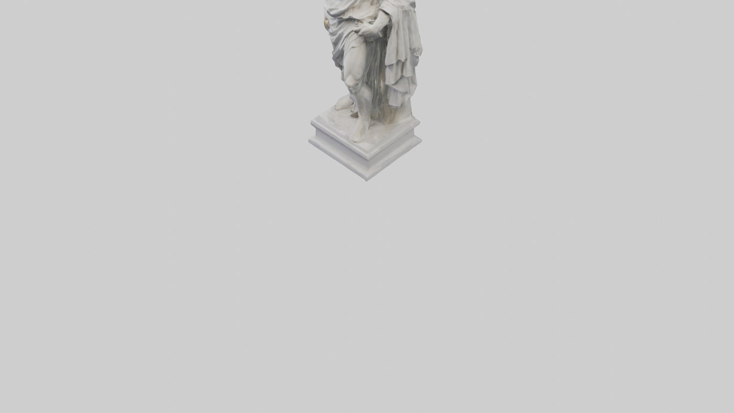 3D model Greek God statue model VR / AR / low-poly