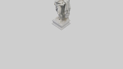 3D model Greek God statue model VR / AR / low-poly