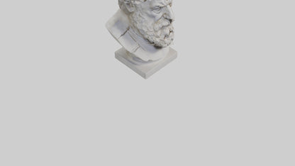 3D model Greek Philosopher bust model VR / AR / low-poly