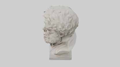 3D model Greek Philosopher bust model VR / AR / low-poly