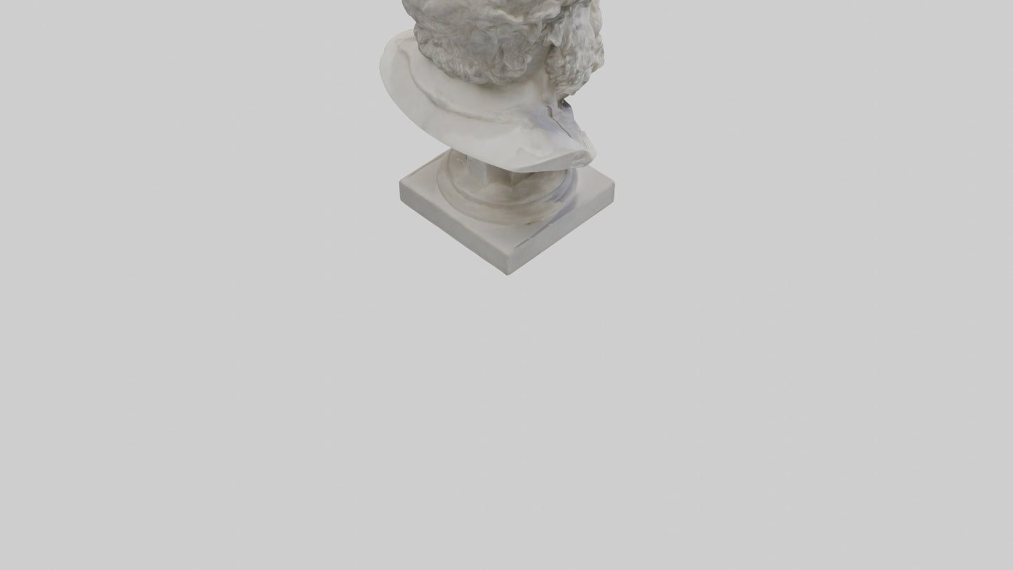 3D model Greek Philosopher bust model VR / AR / low-poly