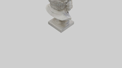 3D model Greek Philosopher bust model VR / AR / low-poly