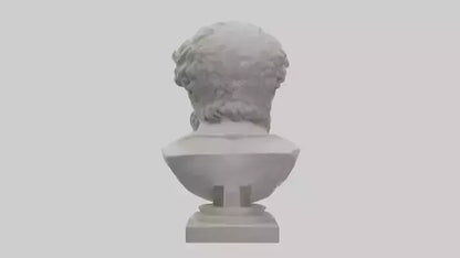 3D model Greek Philosopher bust model VR / AR / low-poly