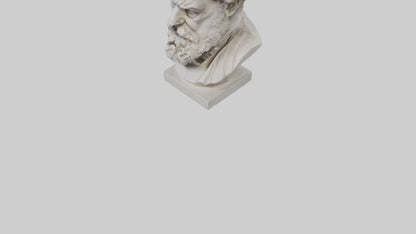 3D model Greek Philosopher bust model VR / AR / low-poly