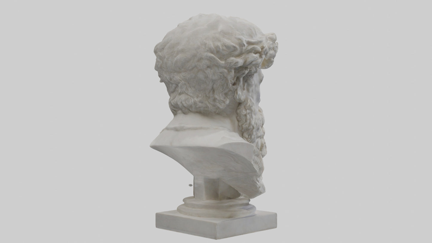3D model Greek Philosopher bust model VR / AR / low-poly