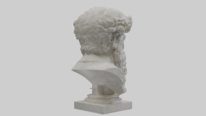 3D model Greek Philosopher bust model VR / AR / low-poly