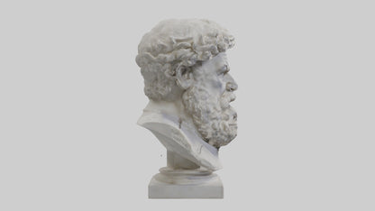 3D model Greek Philosopher bust model VR / AR / low-poly