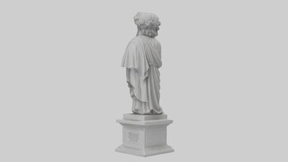 3D model Greek Philosopher statue model VR / AR / low-poly