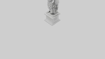 3D model Greek Philosopher statue model VR / AR / low-poly