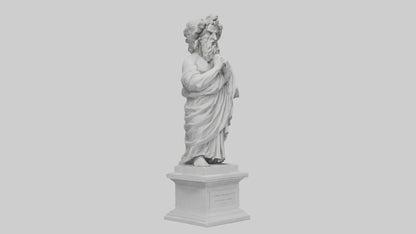 3D model Greek Philosopher statue model VR / AR / low-poly