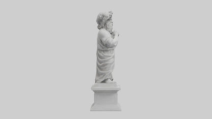3D model Greek Philosopher statue model VR / AR / low-poly