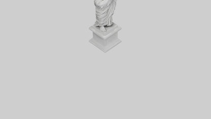 3D model Greek Philosopher statue model VR / AR / low-poly